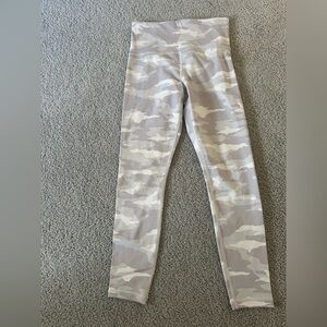 Athleta Camo Leggings - Light Gray & Cream
